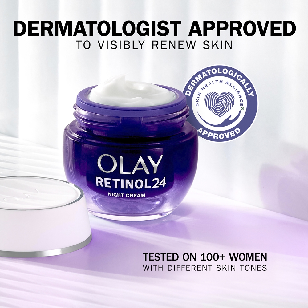 Крем для лица SPF OLAY Retinol 24 ночной увлажняющий и восстанавливающий ночной с витамином Е — фото 3