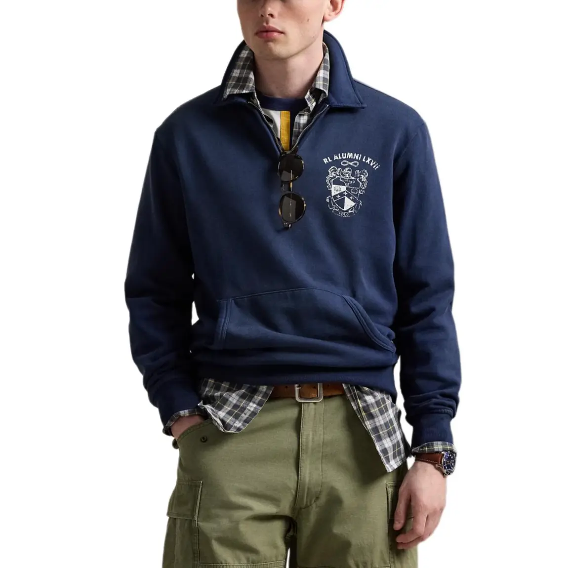 Флисовая толстовка с принтом Polo Ralph Lauren, темно-синий — фото 2