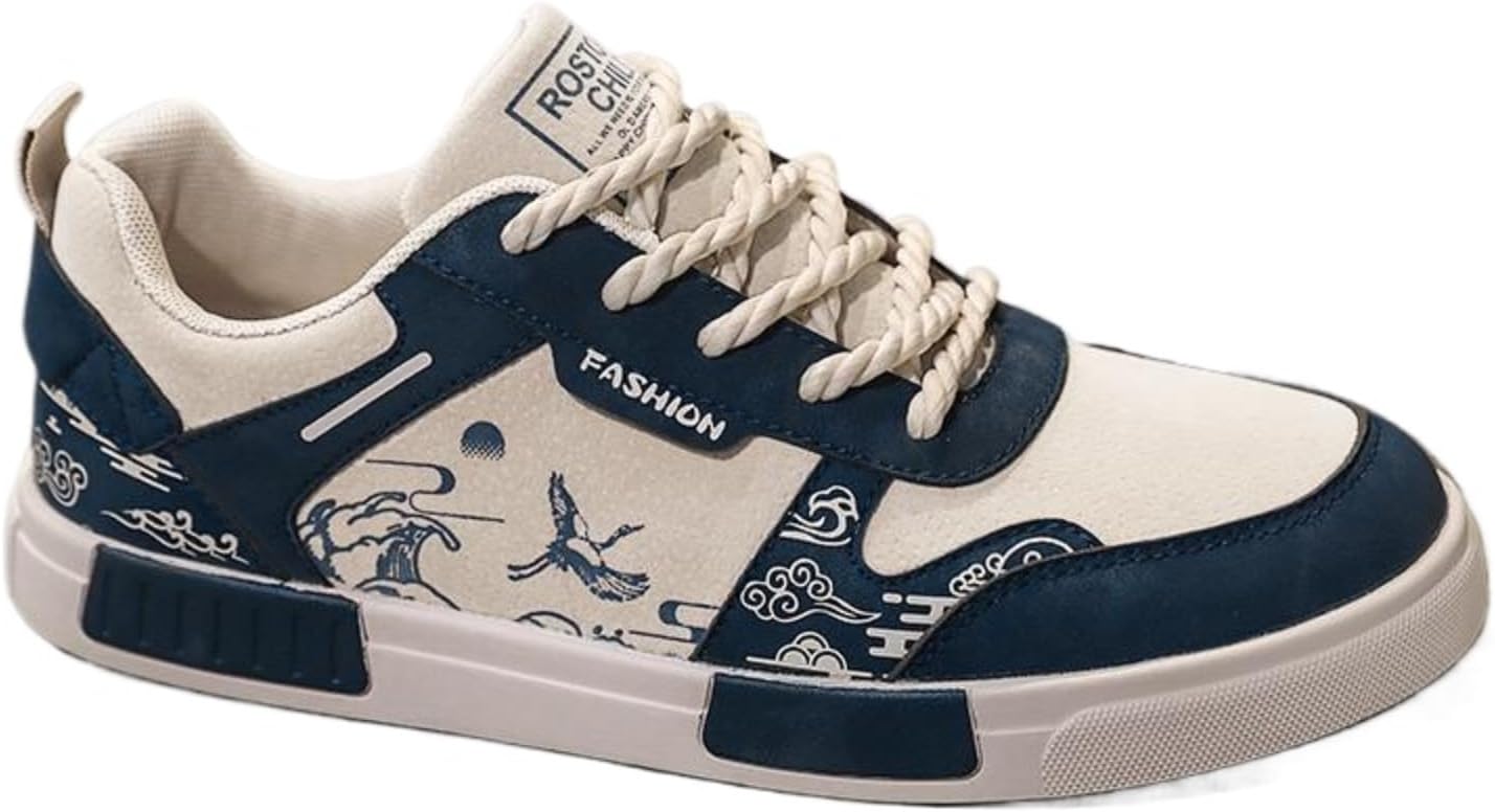 

Мужские кеды большого размера из канваса (US 39-47), Слипоны с эластичной застежкой с тиснением под змею и дышащей сеткой, Повседневная зимняя обувь для молодежи Azttoztto, синий