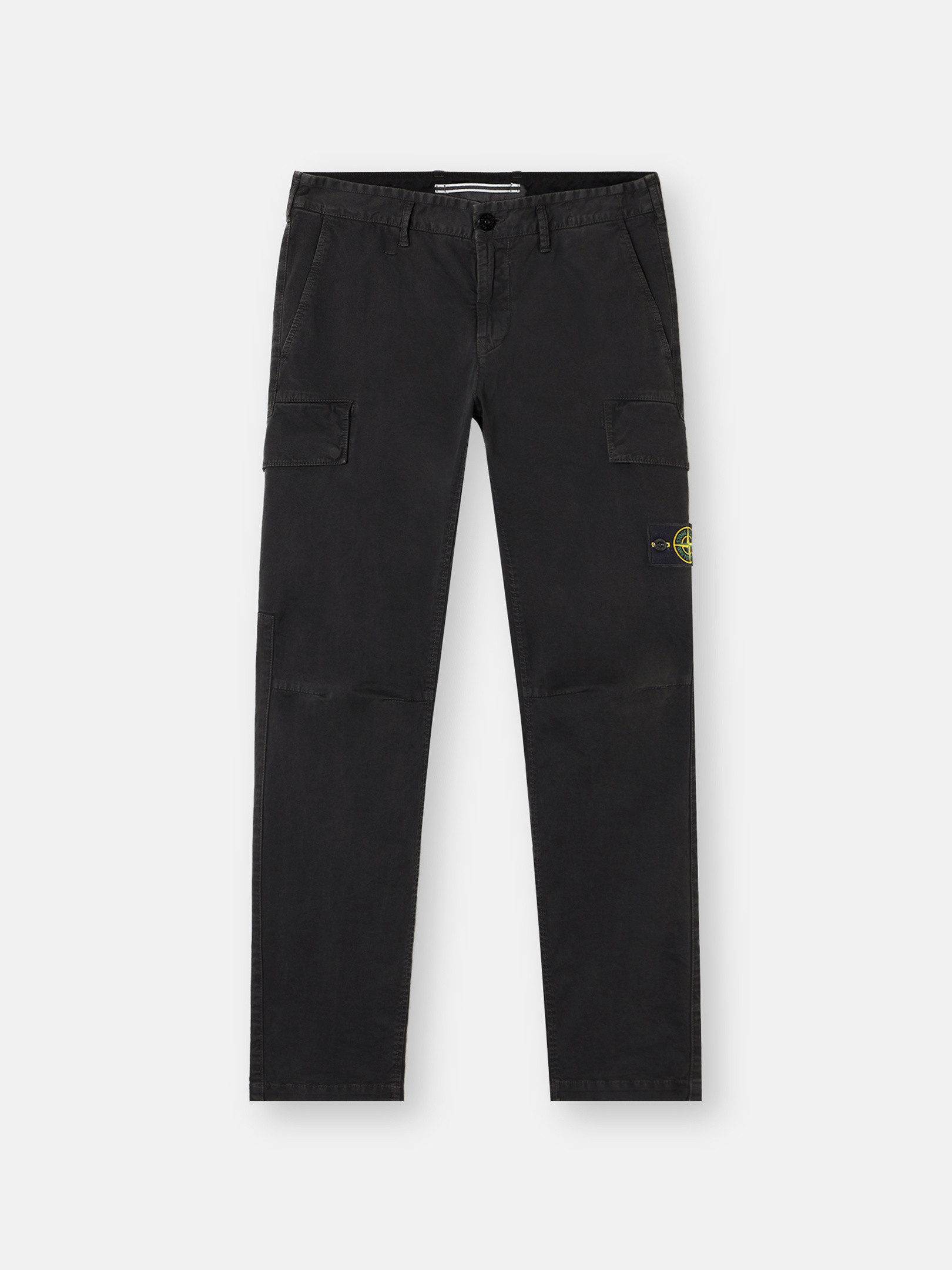 

Узкие брюки-карго с карманами на кнопках Stone Island 3100306 STRETCH ORGANIC BROKEN TWILL COTTON 'OLD' EFFECT, черный