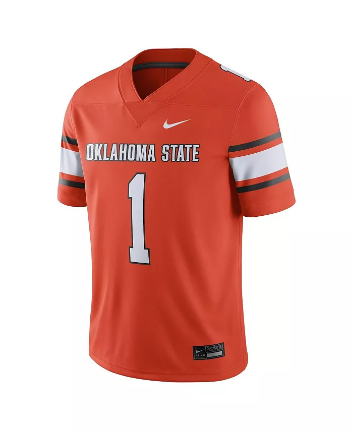 Мужская игровая футболка Oklahoma State Cowboys 1 Nike, оранжевый — фото 2