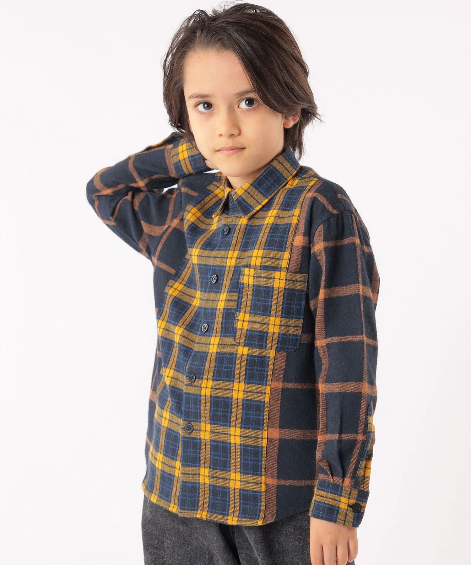 Детская футболка SHIPS: 100–130 см / Рубашка в клетку SHIPS KIDS, Yellow — фото 4