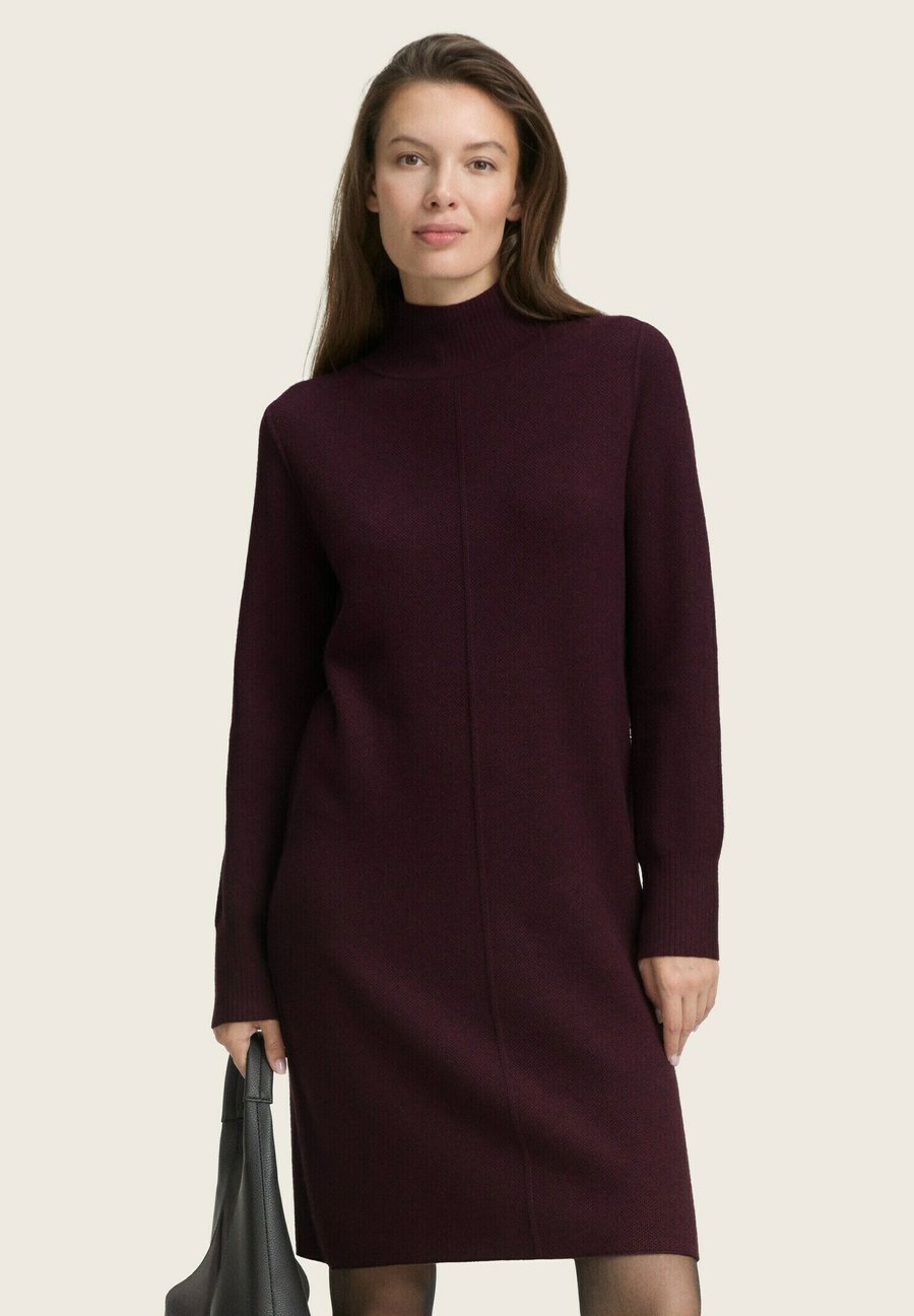 

Платье TOM TAILOR MIT STEHKRAGEN, Dark Red Mélange/Mottled Bordeaux
