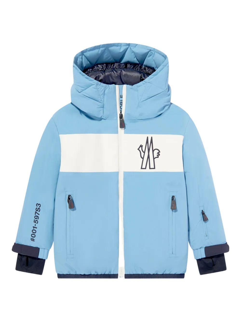 

Пуховик с логотипом MONCLER GRENOBLE KIDS, синий