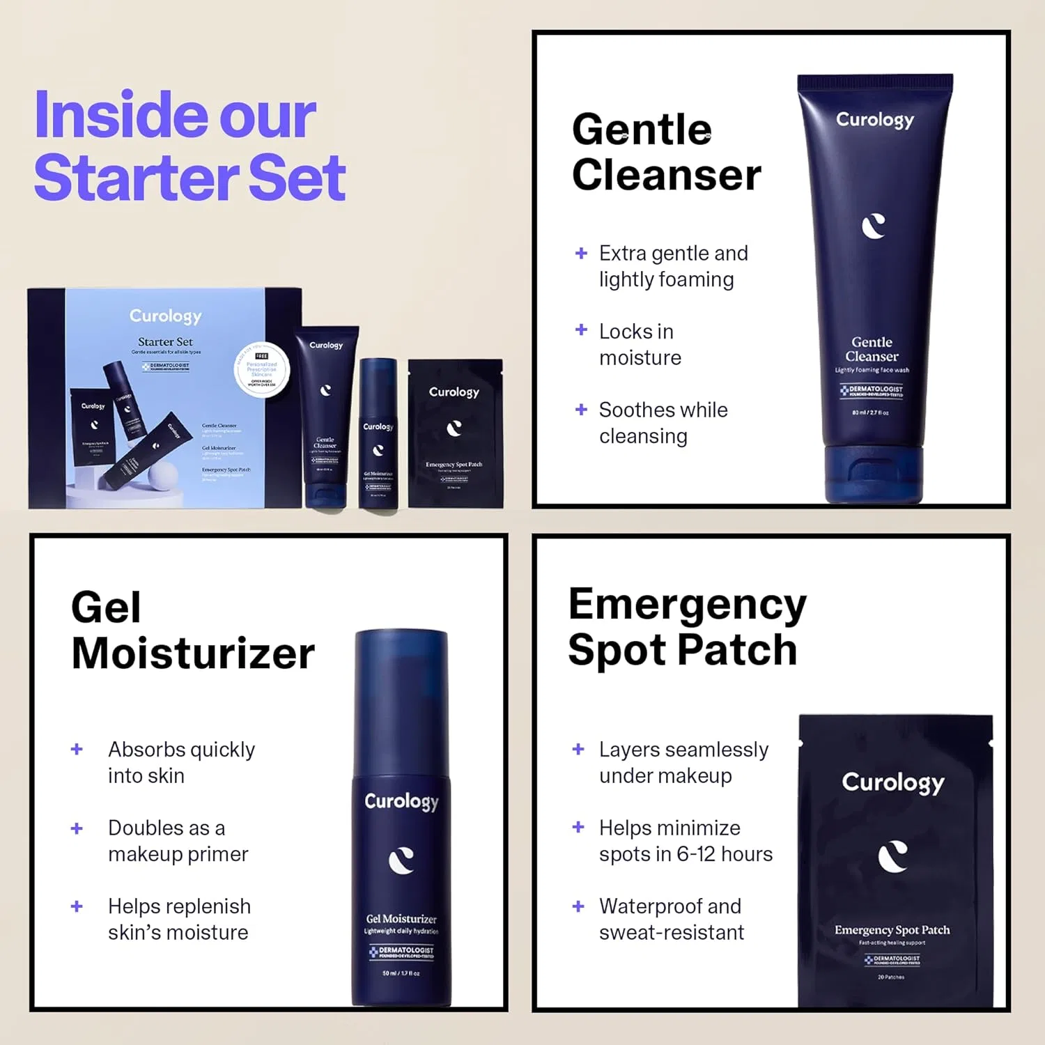 Набор для ухода за кожей Curology Starter Kit, 3 предмета, 60 дней — фото 2