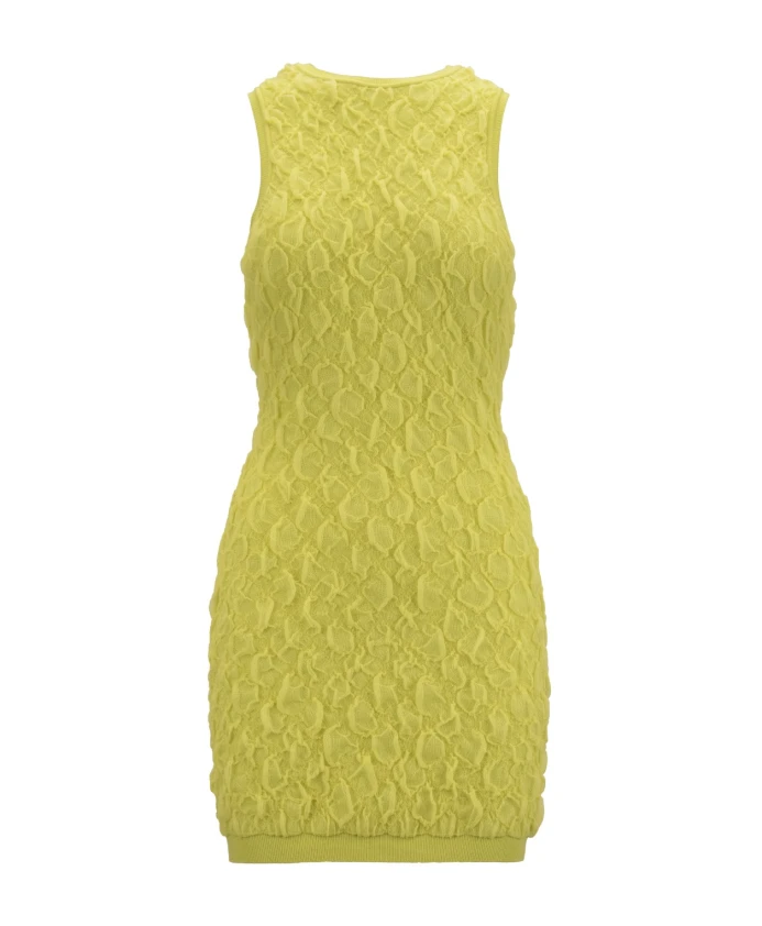 

Вязаное платье с короткими рукавами Elisabetta Franchi, желтый