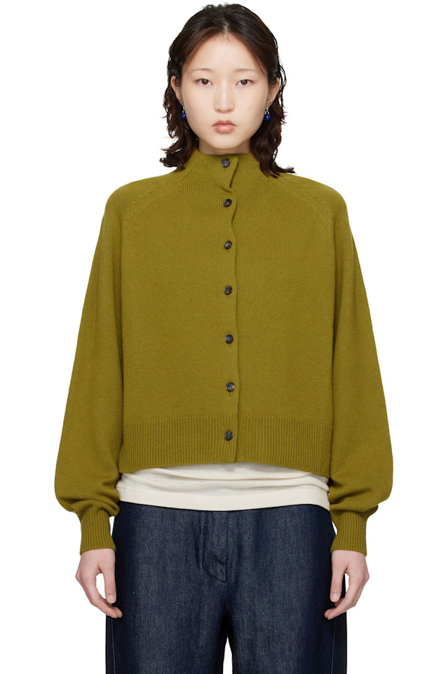 

Cordera Зеленый кардиган Перкинс из мериносовой шерсти