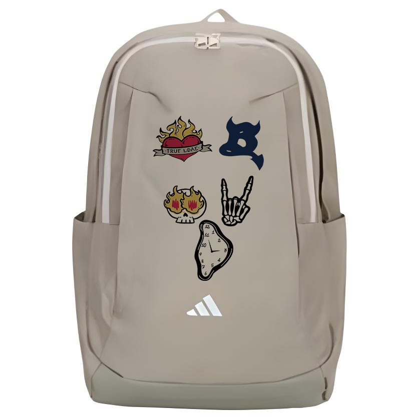 

Adidas Средний унисекс серый рюкзак из ткани, Heart Flame