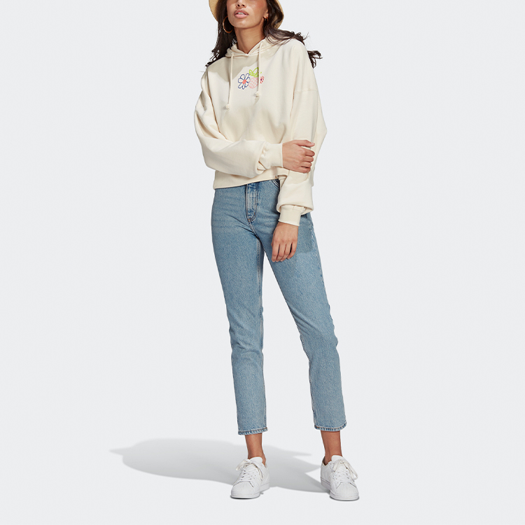 Свитер женский Adidas Originals, экрю — фото 3