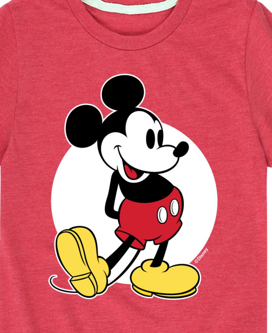 Детская футболка для мальчиков с изображением Микки Мауса от Disney Hybrid, Red — фото 3