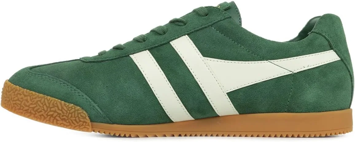 Кроссовки Gola Harrier Suede CMA192IE, светло-белый/зеленый — фото 4