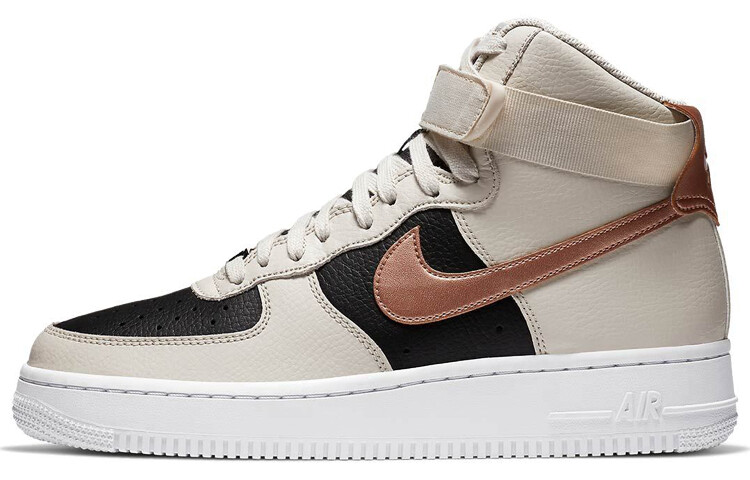 Кроссовки Nike Air Force 1, бежевый/черный/белый/коричневый