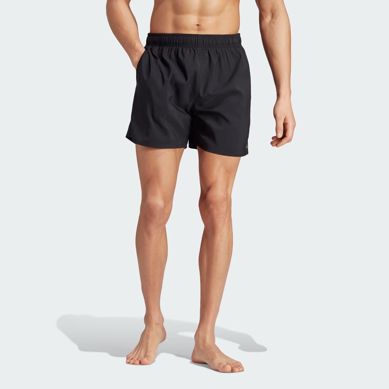 

Короткие шорты для плавания Solid CLX Adidas, цвет Black/Lucid Lemon