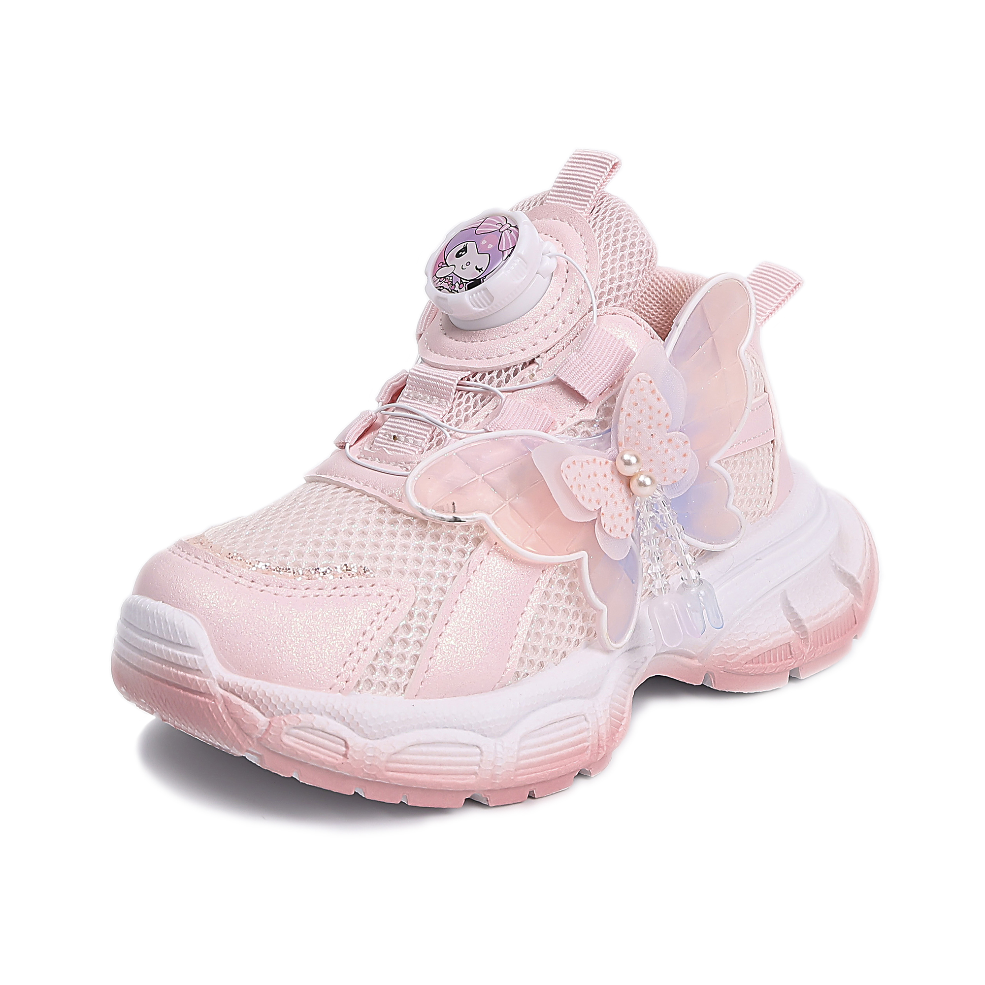 

Нескользящие износостойкие низкие детские кроссовки для повседневной носки FIRS Kids, розовый