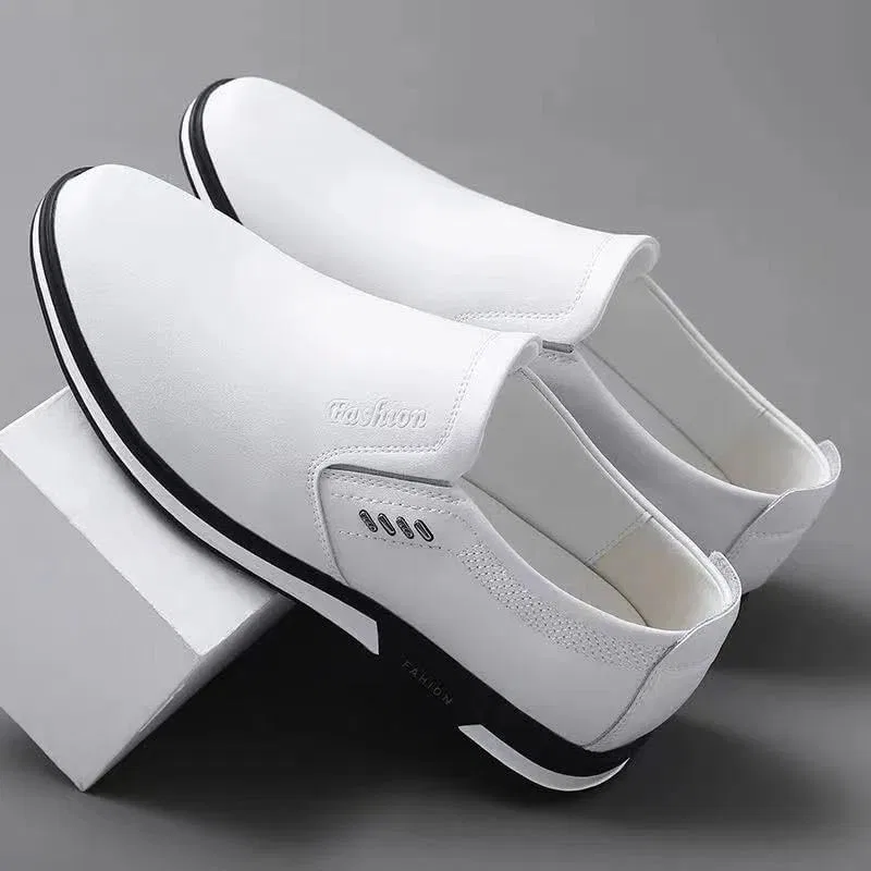 Мокасины кожаные, повседневные, Loafers & Slip-Ons, белые UOPYNE — фото 2