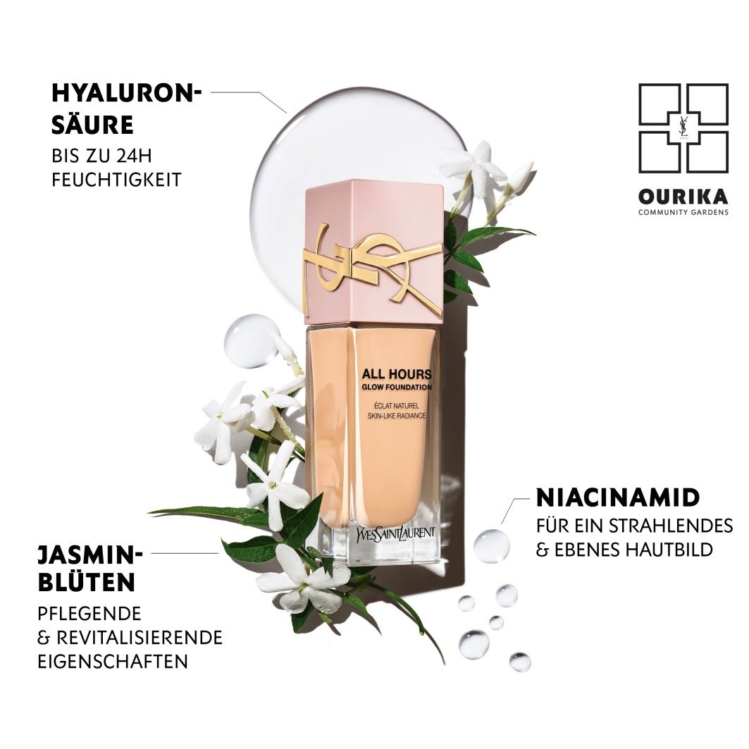 Тональный крем для лица all hours glow Yves Saint Laurent, ln9, объем 25 мл — фото 4