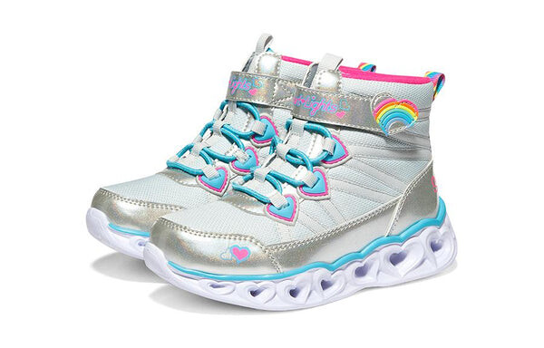 Кроссовки sweetheart lights 'white silver blue' Skechers, белый — фото 4