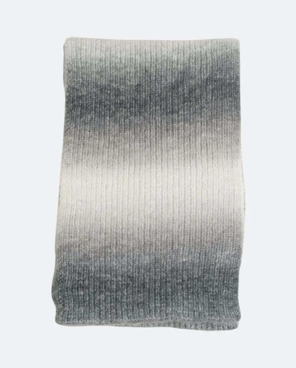 

Прямоугольный шарф из шерсти с эффектом омбре Kbas, серый