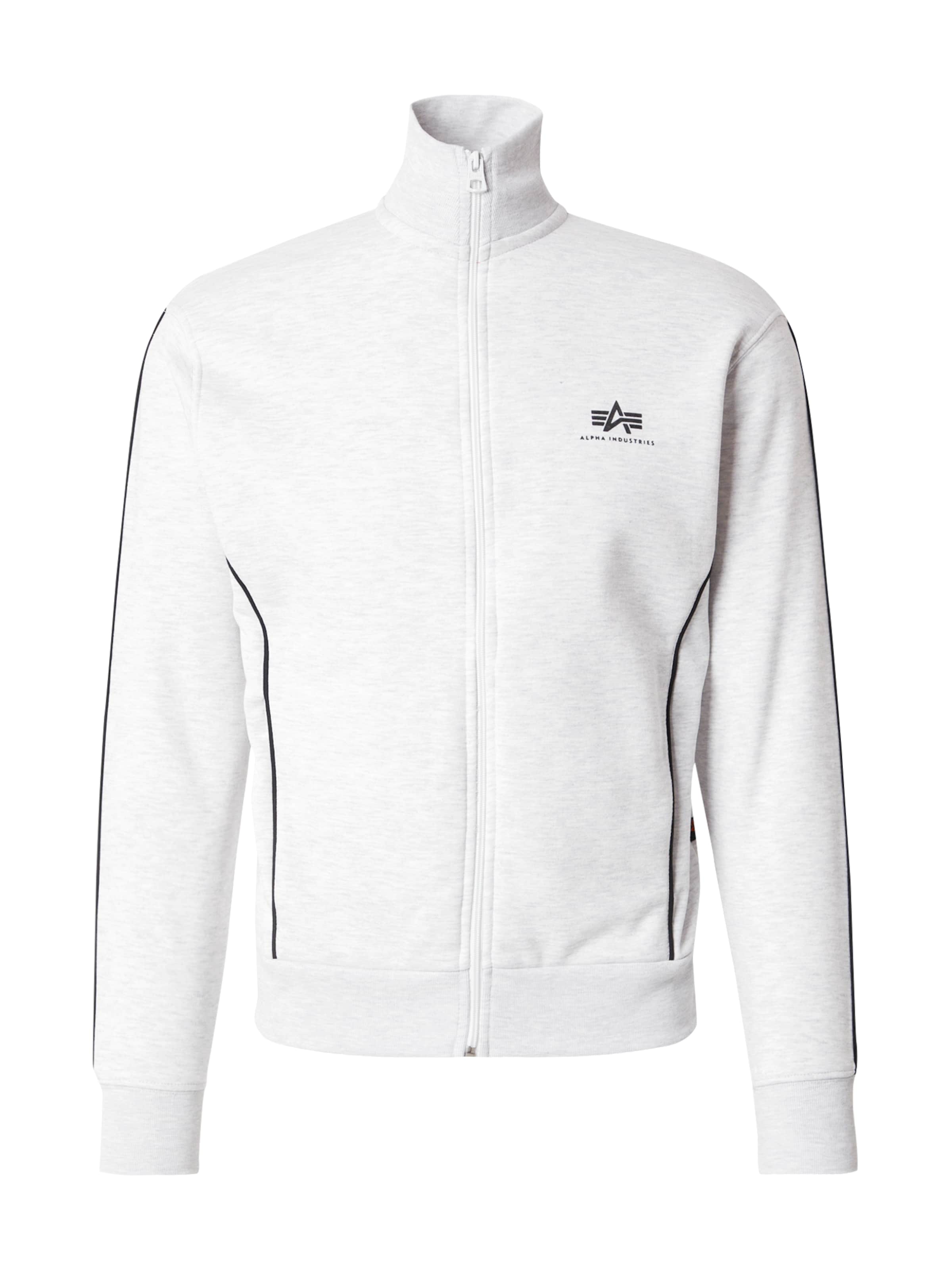 

ALPHA INDUSTRIES Худи на молнии в светло-сером цвете