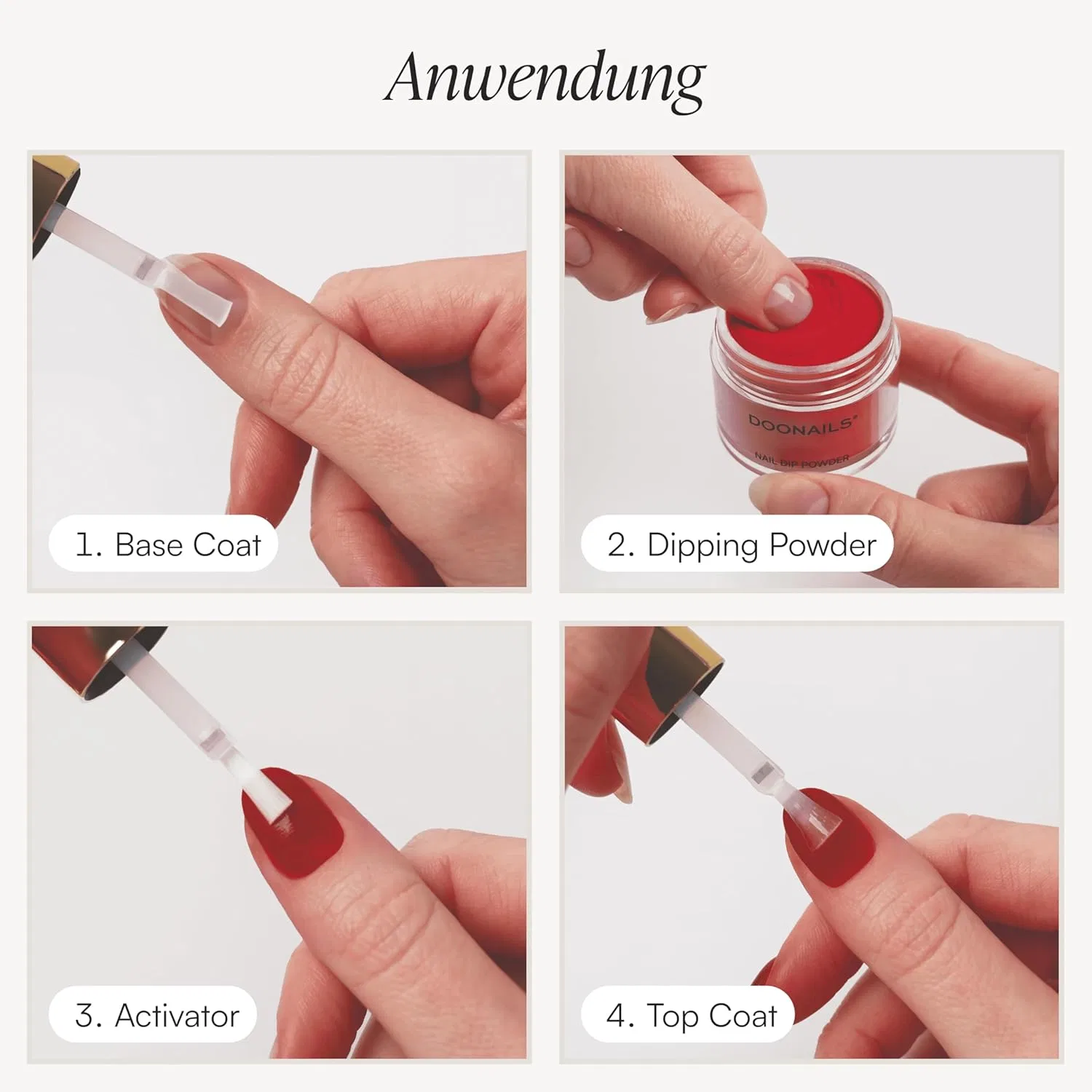 Набор для ногтей DOONAILS Dipping Powder Snow White, 8 предметов Doonails, Snow White — фото 3