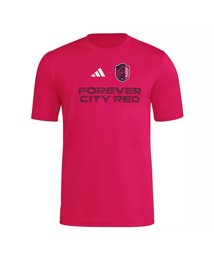 Мужская футболка St. Louis City SC 2025 розового цвета с технологией AEROREADY и крючком adidas — фото 2