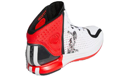 Кроссовки adidas D Rose 4 Geek Up 'Black White Red', черный — фото 3