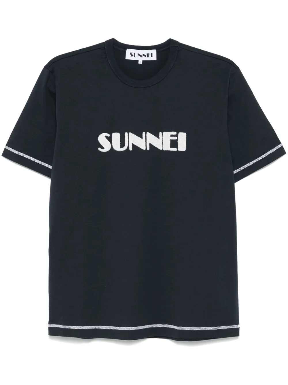 

Футболка с фактурным логотипом Sunnei, синий