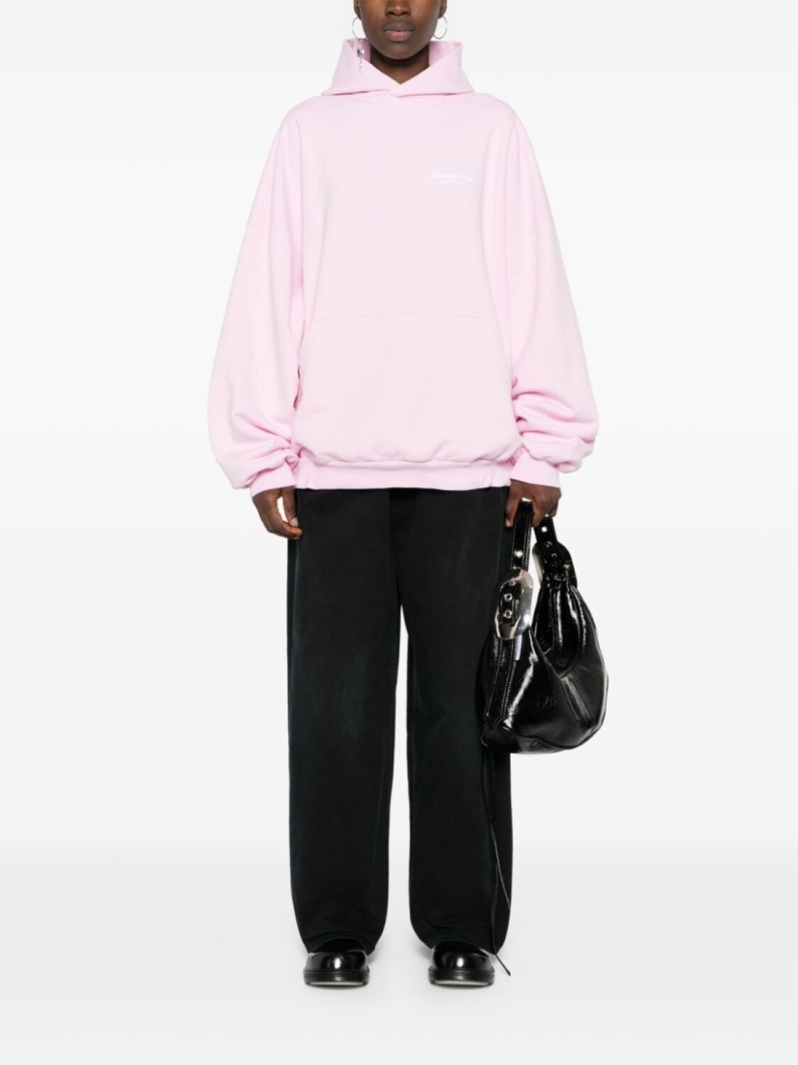 

Balenciaga джинсы свободного кроя с эффектом потертости, черный