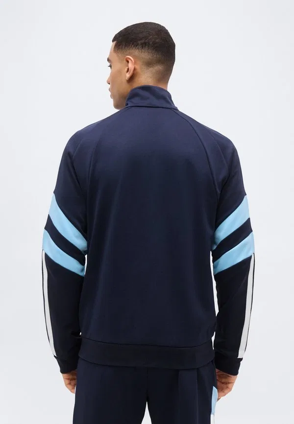Спортивная куртка house of tiro nations pack track top training jacket Adidas Sportswear, Night Navy/Ice Blue/White — фото 3