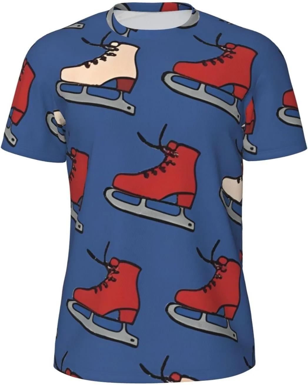 

Футболка мужская летняя с принтом Roller Skates, легкая и дышащая SDFHU