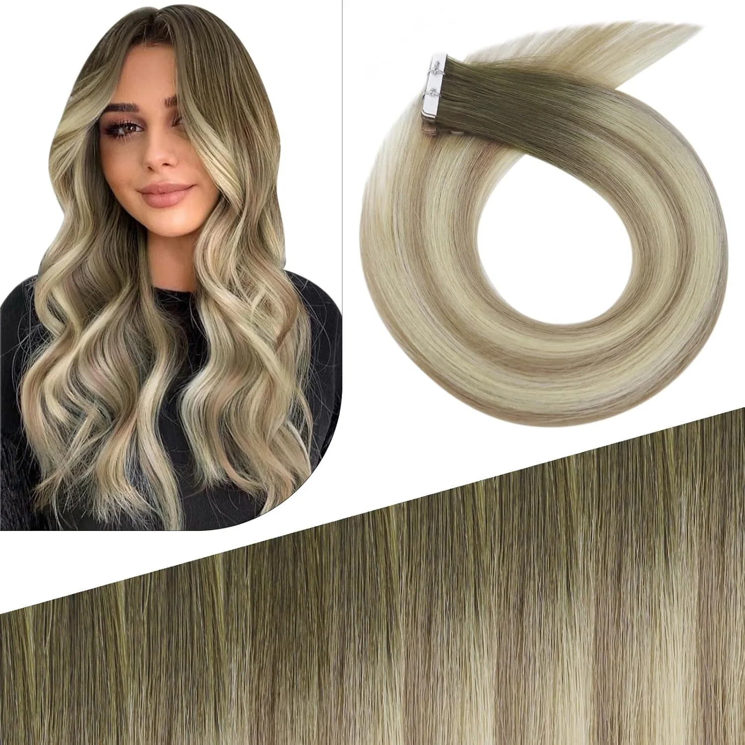 Наращивание волос Fshine Real Hair Tape Extensions, 35 см Fshine