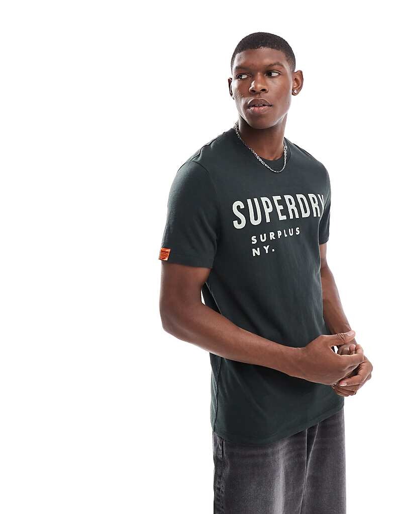 

Черная футболка с рисунком Superdry Surplus