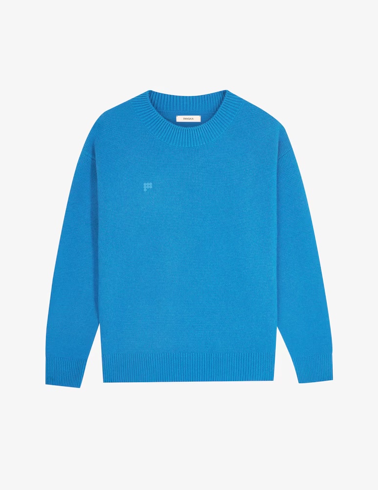 

Женский свитер из переработанного кашемира с круглым вырезом PANGAIA, цвет Cerulean Blue