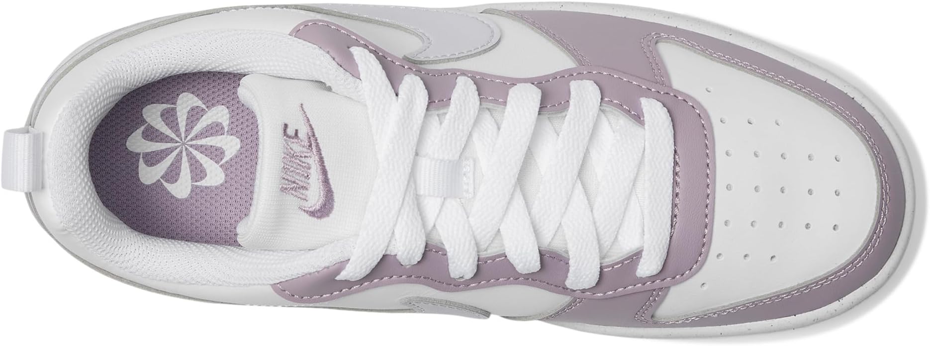 Кроссовки Nike Kids Court Borough Low Recraft, цвет White/Venice/Plum Fog/White — фото 2
