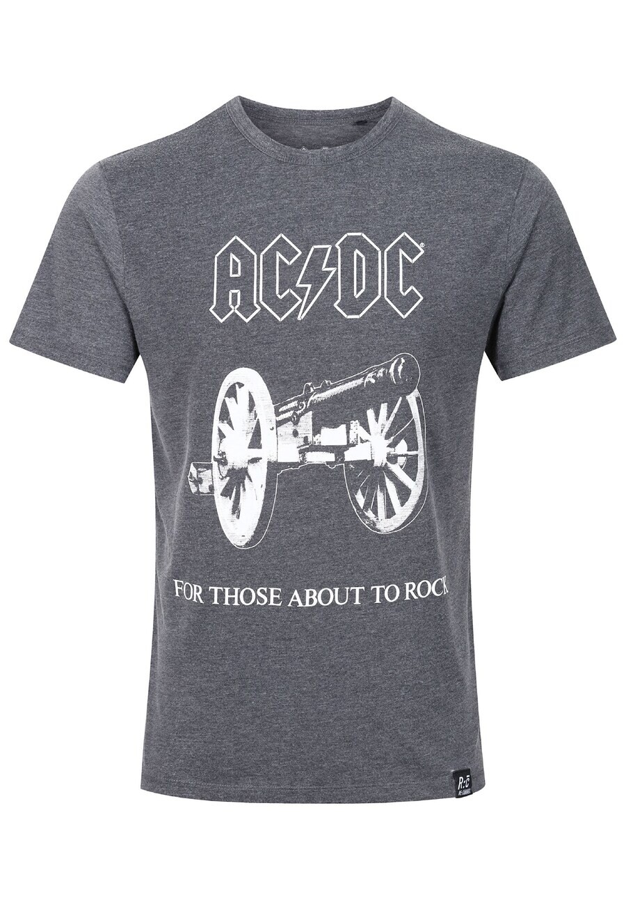 

Классическая футболка Recovered Shirt ACDC For Those About Rock , темно-серый