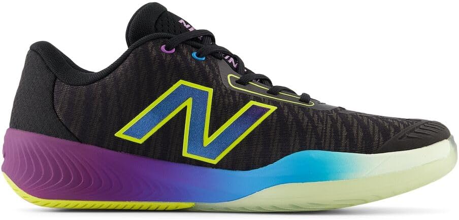Мужские теннисные кроссовки New Balance FuelCell 996 V4 для жесткого корта, черный/синий — фото 3