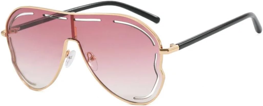 

Роскошные винтажные солнцезащитные очки в форме полой бабочки для женщин, в стиле панк, популярные, с крупной оправой, защита от УФ-излучения UV400 HHZZYVY, Purple Pink