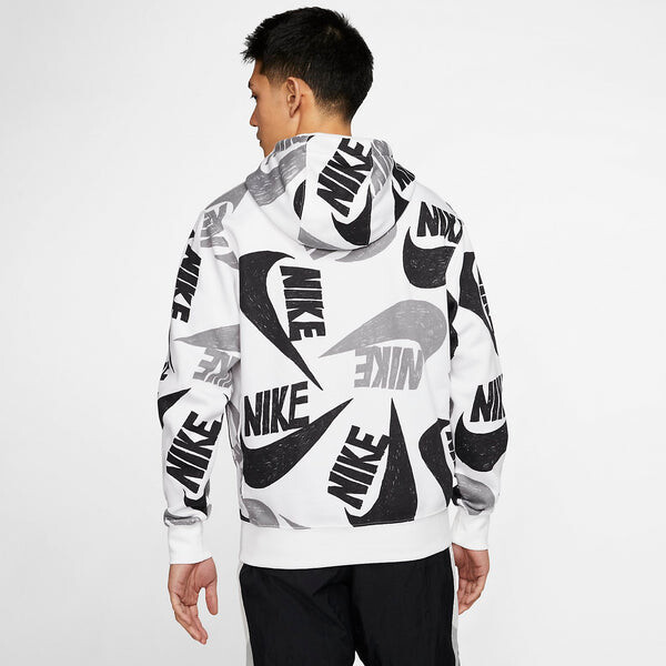 Толстовка спортивная одежда клубный свитер толстовка с капюшоном Nike, белый — фото 2