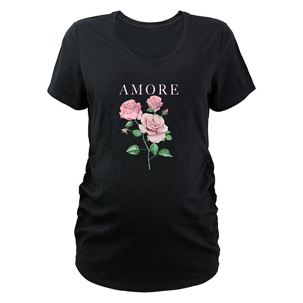 

Футболка с принтом Maternity amore pink roses Unbranded, Розовый, Футболка с принтом Maternity amore pink roses Unbranded