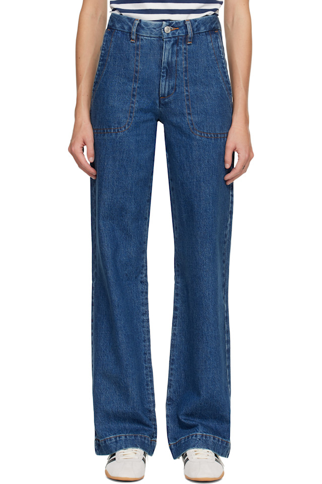 

A.P.C. Джинсы цвета индиго с морского побережья