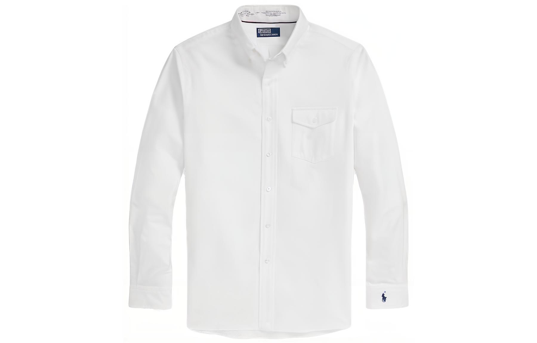 

Рубашка-поло из хлопка с длинными рукавами Polo Ralph Lauren, белый