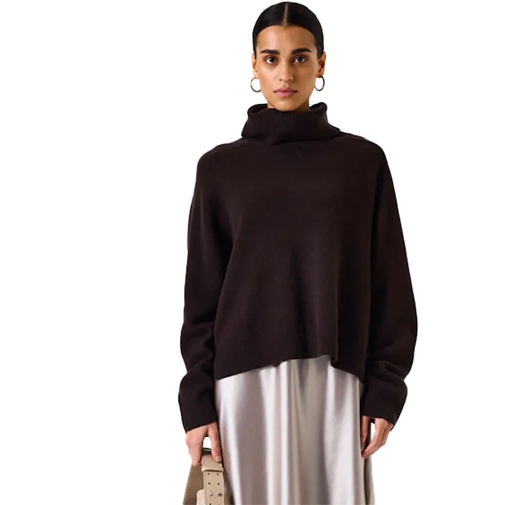 

Свитер Garcia J50049 high neck, коричневый