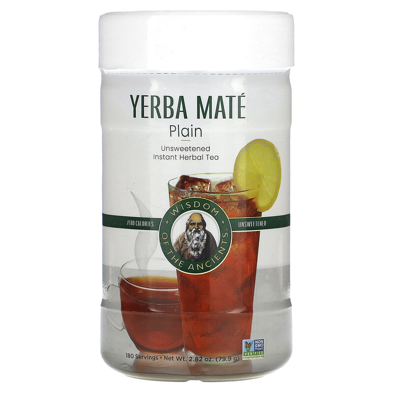 

Wisdom Of The Ancient, Yerba Mate, простой растворимый травяной чай, несладкий, 79,9 г (2,82 унции)
