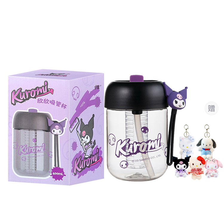 

Hello Kitty практичный пластиковый стакан 400 мл Sanrio, Kulomi Water Cup + Random Pendant 1 Pcs