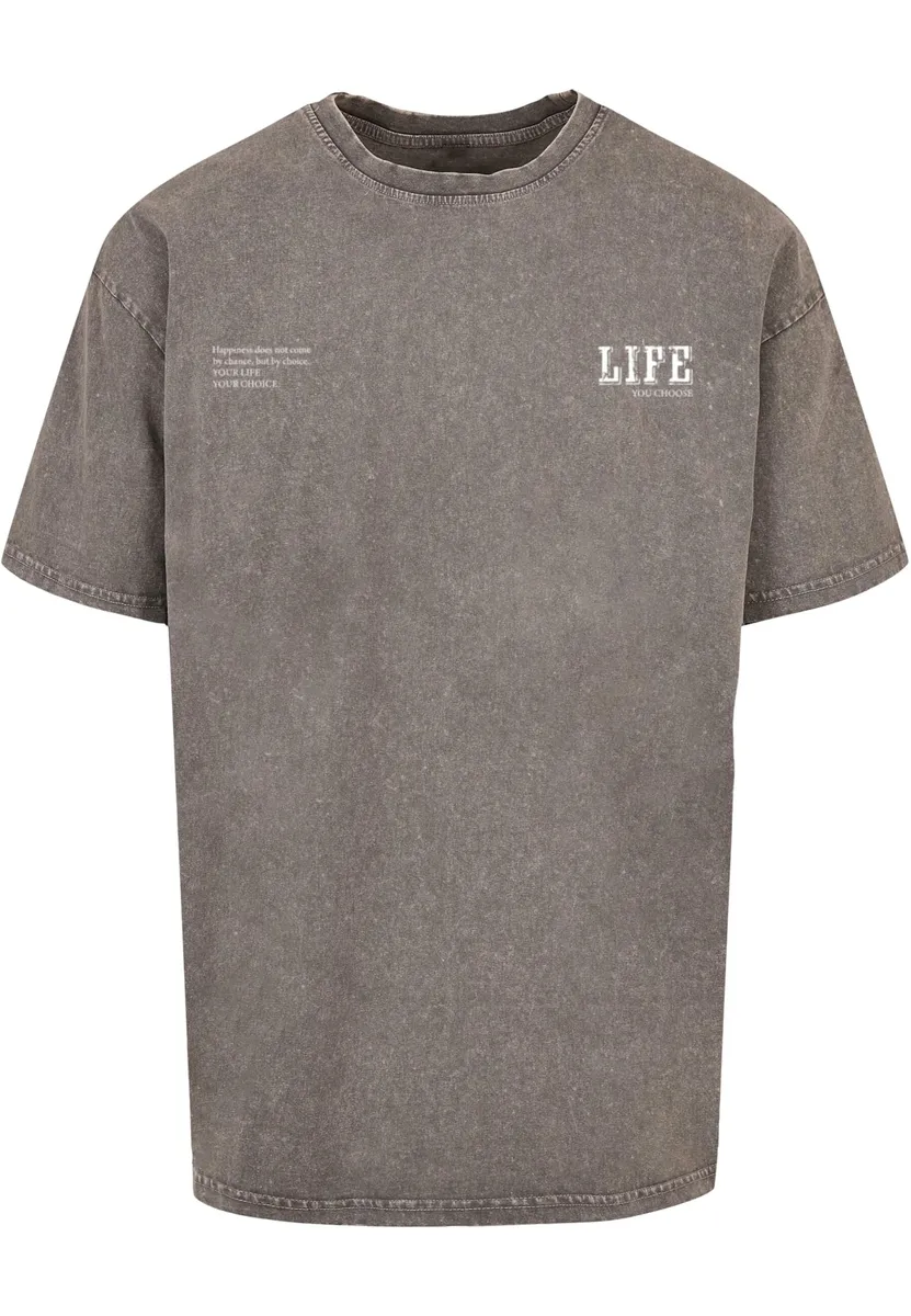 

Футболка Merchcode "Мужская футболка большого размера Merchcode Life Acid Washed", цвет Asphalt