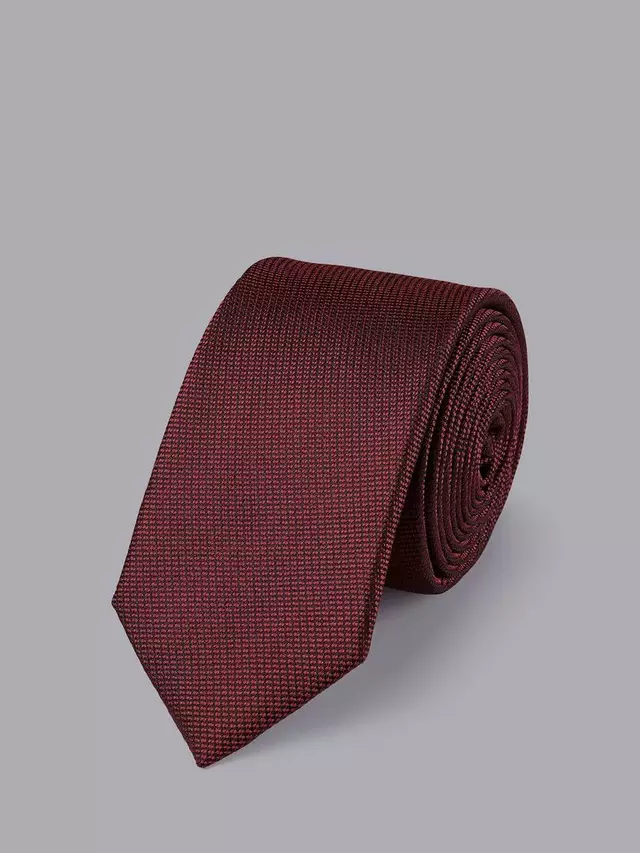 

Галстук Charles Tyrwhitt Slim Silk, цвет dark red