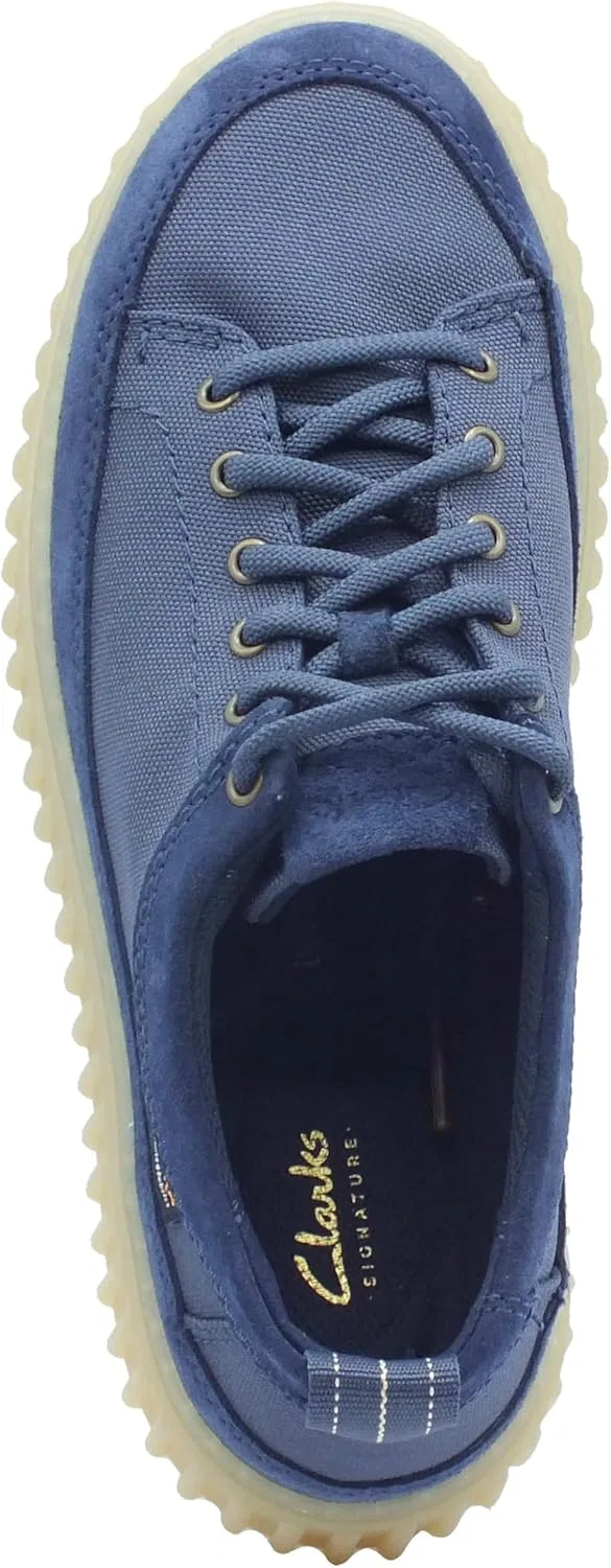 Мужские спортивные кроссовки Clarks Torhill Lace Navy из замши и ткани, темно-синий — фото 3