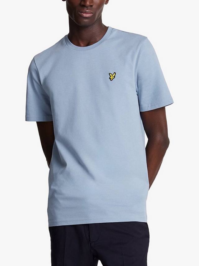 

Однотонная футболка с круглым вырезом Lyle & Scott, цвет Crafted Blue