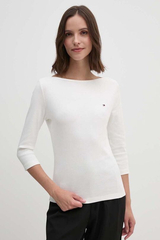 

Хлопковая рубашка с длинным рукавом Tommy Hilfiger, белый
