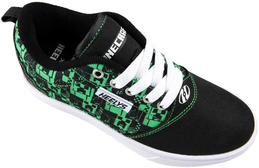 Мужские роликовые кроссовки Heelys Minecraft Pro 20 на колесиках, Black-Neon Green — фото 3